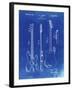 PP8 Faded Blueprint-Borders Cole-Framed Giclee Print