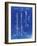 PP8 Faded Blueprint-Borders Cole-Framed Giclee Print