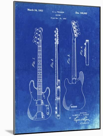 PP8 Faded Blueprint-Borders Cole-Mounted Giclee Print