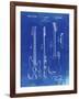 PP8 Faded Blueprint-Borders Cole-Framed Giclee Print