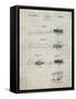 PP815-Antique Grid Parchment First Toothbrush Patent Poster-Cole Borders-Framed Stretched Canvas