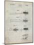 PP815-Antique Grid Parchment First Toothbrush Patent Poster-Cole Borders-Mounted Giclee Print