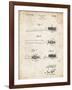 PP815-Vintage Parchment First Toothbrush Patent Poster-Cole Borders-Framed Giclee Print