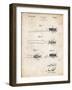 PP815-Vintage Parchment First Toothbrush Patent Poster-Cole Borders-Framed Giclee Print