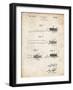 PP815-Vintage Parchment First Toothbrush Patent Poster-Cole Borders-Framed Giclee Print