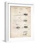 PP815-Vintage Parchment First Toothbrush Patent Poster-Cole Borders-Framed Giclee Print