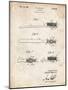 PP815-Vintage Parchment First Toothbrush Patent Poster-Cole Borders-Mounted Giclee Print