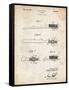 PP815-Vintage Parchment First Toothbrush Patent Poster-Cole Borders-Framed Stretched Canvas