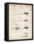 PP815-Vintage Parchment First Toothbrush Patent Poster-Cole Borders-Framed Stretched Canvas