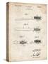 PP815-Vintage Parchment First Toothbrush Patent Poster-Cole Borders-Stretched Canvas