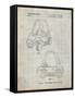 PP816-Antique Grid Parchment Fisher Price Toy Car Patent Poster-Cole Borders-Framed Stretched Canvas