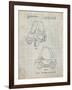 PP816-Antique Grid Parchment Fisher Price Toy Car Patent Poster-Cole Borders-Framed Giclee Print