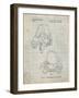 PP816-Antique Grid Parchment Fisher Price Toy Car Patent Poster-Cole Borders-Framed Giclee Print