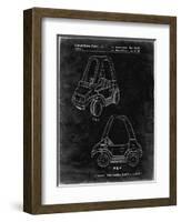 PP816-Black Grunge Fisher Price Toy Car Patent Poster-Cole Borders-Framed Giclee Print