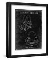 PP816-Black Grunge Fisher Price Toy Car Patent Poster-Cole Borders-Framed Giclee Print