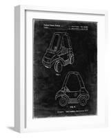 PP816-Black Grunge Fisher Price Toy Car Patent Poster-Cole Borders-Framed Giclee Print