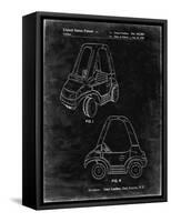 PP816-Black Grunge Fisher Price Toy Car Patent Poster-Cole Borders-Framed Stretched Canvas