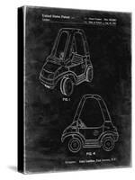 PP816-Black Grunge Fisher Price Toy Car Patent Poster-Cole Borders-Stretched Canvas