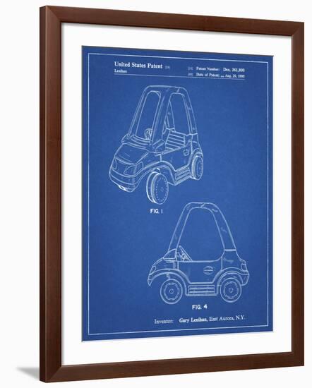 PP816-Blueprint Fisher Price Toy Car Patent Poster-Cole Borders-Framed Giclee Print