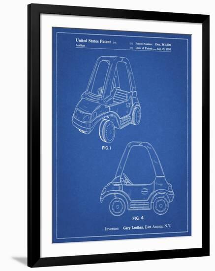 PP816-Blueprint Fisher Price Toy Car Patent Poster-Cole Borders-Framed Giclee Print
