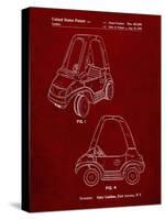 PP816-Burgundy Fisher Price Toy Car Patent Poster-Cole Borders-Stretched Canvas