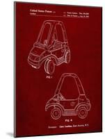 PP816-Burgundy Fisher Price Toy Car Patent Poster-Cole Borders-Mounted Giclee Print