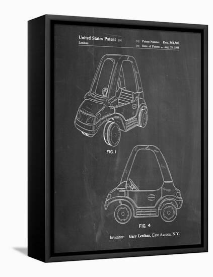 PP816-Chalkboard Fisher Price Toy Car Patent Poster-Cole Borders-Framed Stretched Canvas