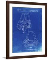 PP816-Faded Blueprint Fisher Price Toy Car Patent Poster-Cole Borders-Framed Giclee Print