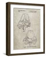 PP816-Sandstone Fisher Price Toy Car Patent Poster-Cole Borders-Framed Giclee Print