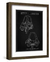 PP816-Vintage Black Fisher Price Toy Car Patent Poster-Cole Borders-Framed Giclee Print