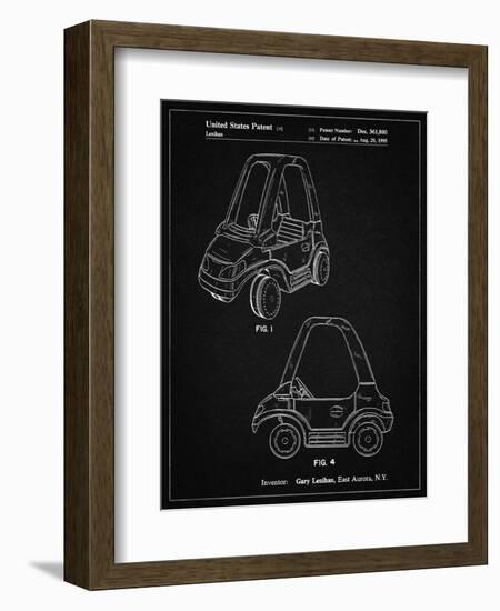 PP816-Vintage Black Fisher Price Toy Car Patent Poster-Cole Borders-Framed Giclee Print