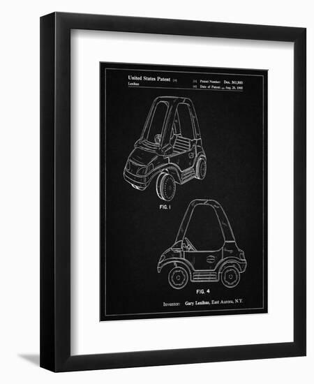 PP816-Vintage Black Fisher Price Toy Car Patent Poster-Cole Borders-Framed Giclee Print