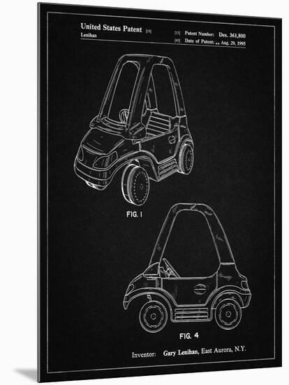 PP816-Vintage Black Fisher Price Toy Car Patent Poster-Cole Borders-Mounted Giclee Print