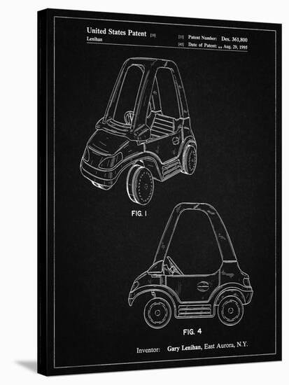 PP816-Vintage Black Fisher Price Toy Car Patent Poster-Cole Borders-Stretched Canvas