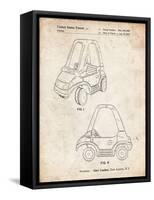 PP816-Vintage Parchment Fisher Price Toy Car Patent Poster-Cole Borders-Framed Stretched Canvas