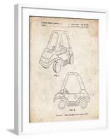 PP816-Vintage Parchment Fisher Price Toy Car Patent Poster-Cole Borders-Framed Giclee Print