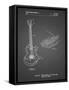 PP818-Black Grid Floyd Rose Guitar Tremolo Patent Poster-Cole Borders-Framed Stretched Canvas