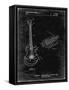PP818-Black Grunge Floyd Rose Guitar Tremolo Patent Poster-Cole Borders-Framed Stretched Canvas