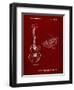 PP818-Burgundy Floyd Rose Guitar Tremolo Patent Poster-Cole Borders-Framed Giclee Print