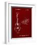 PP818-Burgundy Floyd Rose Guitar Tremolo Patent Poster-Cole Borders-Framed Giclee Print