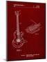 PP818-Burgundy Floyd Rose Guitar Tremolo Patent Poster-Cole Borders-Mounted Giclee Print