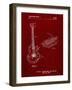 PP818-Burgundy Floyd Rose Guitar Tremolo Patent Poster-Cole Borders-Framed Giclee Print