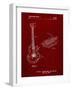 PP818-Burgundy Floyd Rose Guitar Tremolo Patent Poster-Cole Borders-Framed Giclee Print