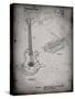 PP818-Faded Grey Floyd Rose Guitar Tremolo Patent Poster-Cole Borders-Stretched Canvas