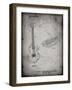 PP818-Faded Grey Floyd Rose Guitar Tremolo Patent Poster-Cole Borders-Framed Giclee Print