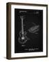PP818-Vintage Black Floyd Rose Guitar Tremolo Patent Poster-Cole Borders-Framed Giclee Print
