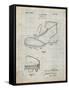 PP823-Antique Grid Parchment Football Cleat 1928 Patent Poster-Cole Borders-Framed Stretched Canvas