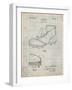 PP823-Antique Grid Parchment Football Cleat 1928 Patent Poster-Cole Borders-Framed Giclee Print