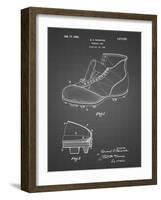 PP823-Black Grid Football Cleat 1928 Patent Poster-Cole Borders-Framed Giclee Print