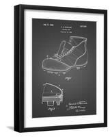 PP823-Black Grid Football Cleat 1928 Patent Poster-Cole Borders-Framed Giclee Print